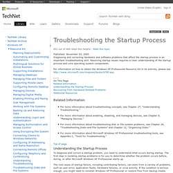 Troubleshooting the Startup Process