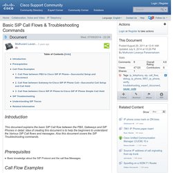 Basic SIP Call Flows & Troubleshooting Commands