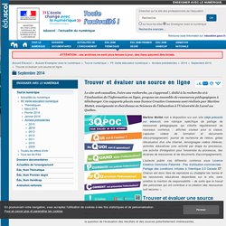 Trouver et évaluer une source en ligne