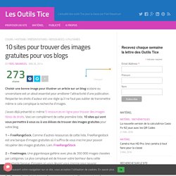 10 sites pour trouver des images gratuites pour vos blogs