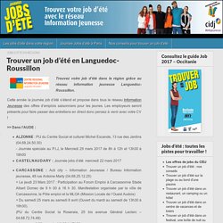 Trouver un job d'été en Languedoc-Roussillon