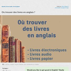 Bilingueanglais.com / Où trouver des livres en anglais ?