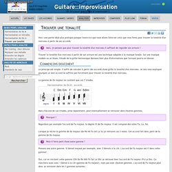 Trouver une tonalité