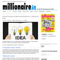Come trovare un’idea di business da 1 milione di euro
