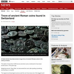 Trove of ancient Roman coins found in Switzerland