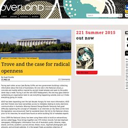 Trove and the case for radical openness