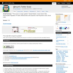 @troynt&#039;s Twitter Script for Greasemonkey