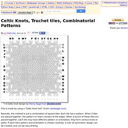 Celtic Knots, Truchet tiles, Combinatorial Patterns