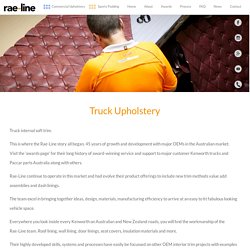Truck Upholstery