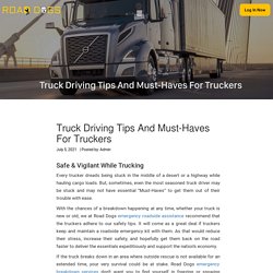 Truck Driving Tips And Must-Haves For Truckers - Roaddogsmoible
