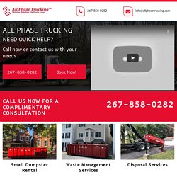 All Phase Trucking, small dumpster rental near me Collegeville PA