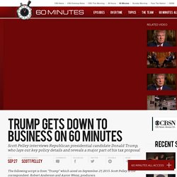 Trump gets down to business on 60 Minutes