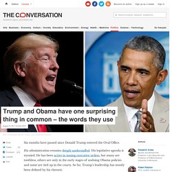 Trump and Obama have one surprising thing in common – the words they use