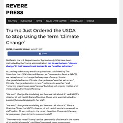 Trump Just Ordered the USDA to Stop Using the Term 'Climate Change'
