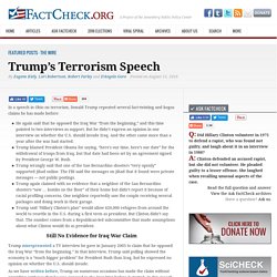 Trump’s Terrorism Speech