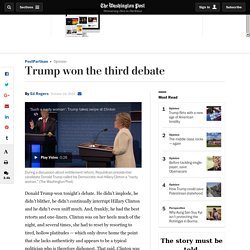 Trump won the third debate