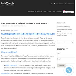 What is trust registration in India?