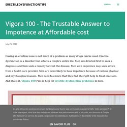 Vigora 100 - The Trustable Answer to Impotence at Affordable cost