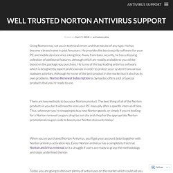 Well trusted Norton Antivirus Support