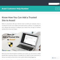 How to Add a Trusted Site to Avast!