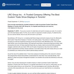 LRC Group Inc. - A Trusted Company Offering The Best Custom Trade Show Displays in Toronto!
