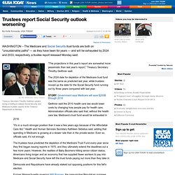 Trustees report Social Security outlook worsening