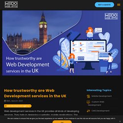 How trustworthy are Web Development services in the UK