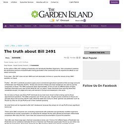 The truth about Bill 2491 - Thegardenisland.com: Guest