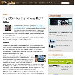 Try iOS 4 for the iPhone Right Now - PCWorld
