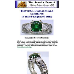 Tsavorite Ring with Floral Engraving - Bijoux Extraordinaire