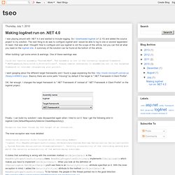 Making log4net run on .NET 4.0