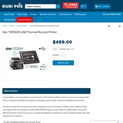 Star TSP143III - Buy Star TSP143III USB Thermal Receipt Printer @ Lowest Prices