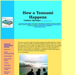 Tsunami - How a Tsunami Happens
