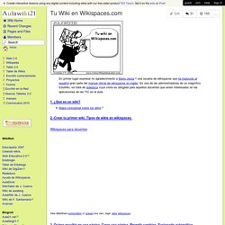 Tu Wiki en Wikispaces.com
