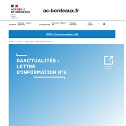 DAAC'tualités : Lettre d'information N°6