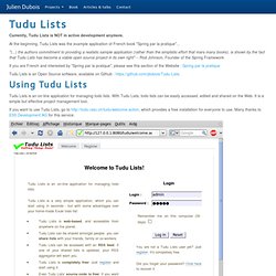 Tudu Lists (Julien Dubois)