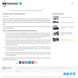 Tuition: New Learning Centre - Making Sense