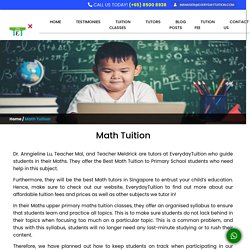 Best Math Tuition in Singapore, Math Tuition Centre Singapore - Everyday Tuition