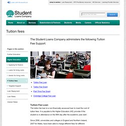 Tuition fees - Student Loans Company