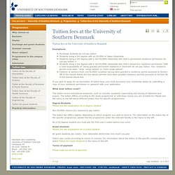 Tuition at the University of Southern Denmark
