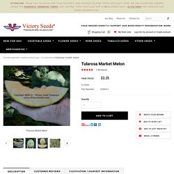 Tularosa Market Melon Seed - Heirloom, Open-Pollinated, non-Hybrid Victory Seeds