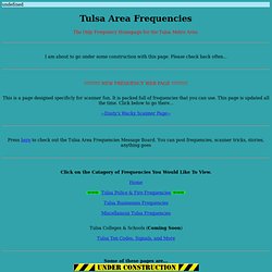 Tulsa Area Frequencies