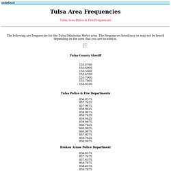 Tulsa Area Frequencies