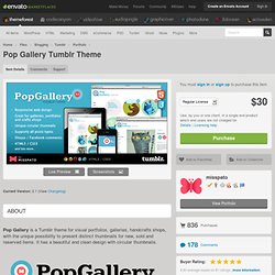Blogging - Pop Gallery Tumblr Theme