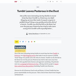 Tumblr Leaves Posterous in the Dust