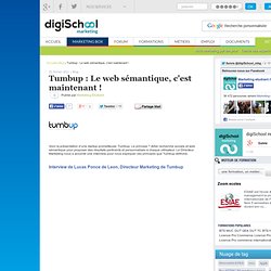 Tumbup : Le web sémantique, c’est maintenant !