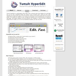 Tumult HyperEdit: The live HTML and PHP editor for Mac OS X