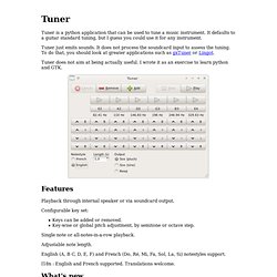 Tuner: a python guitar tuner