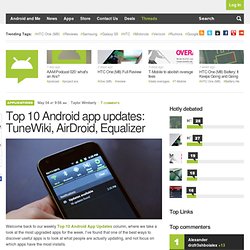 Top 10 Android app updates: TuneWiki, AirDroid, Equalizer