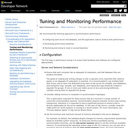 Tuning and Monitoring Performance